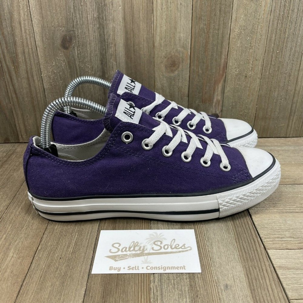 Converse All Star Purple White Canvas Sneakers 8